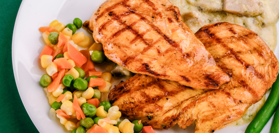 Red Chile Chicken Tacos with Creamy Corn.